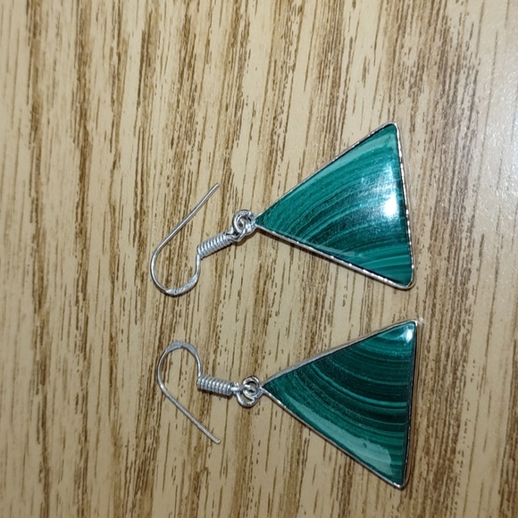 NEW Malachite Earrings - Picture 2 of 5